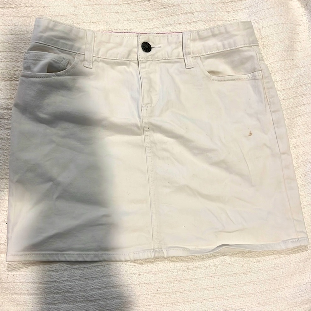 JCrew white denim skirt size 24.